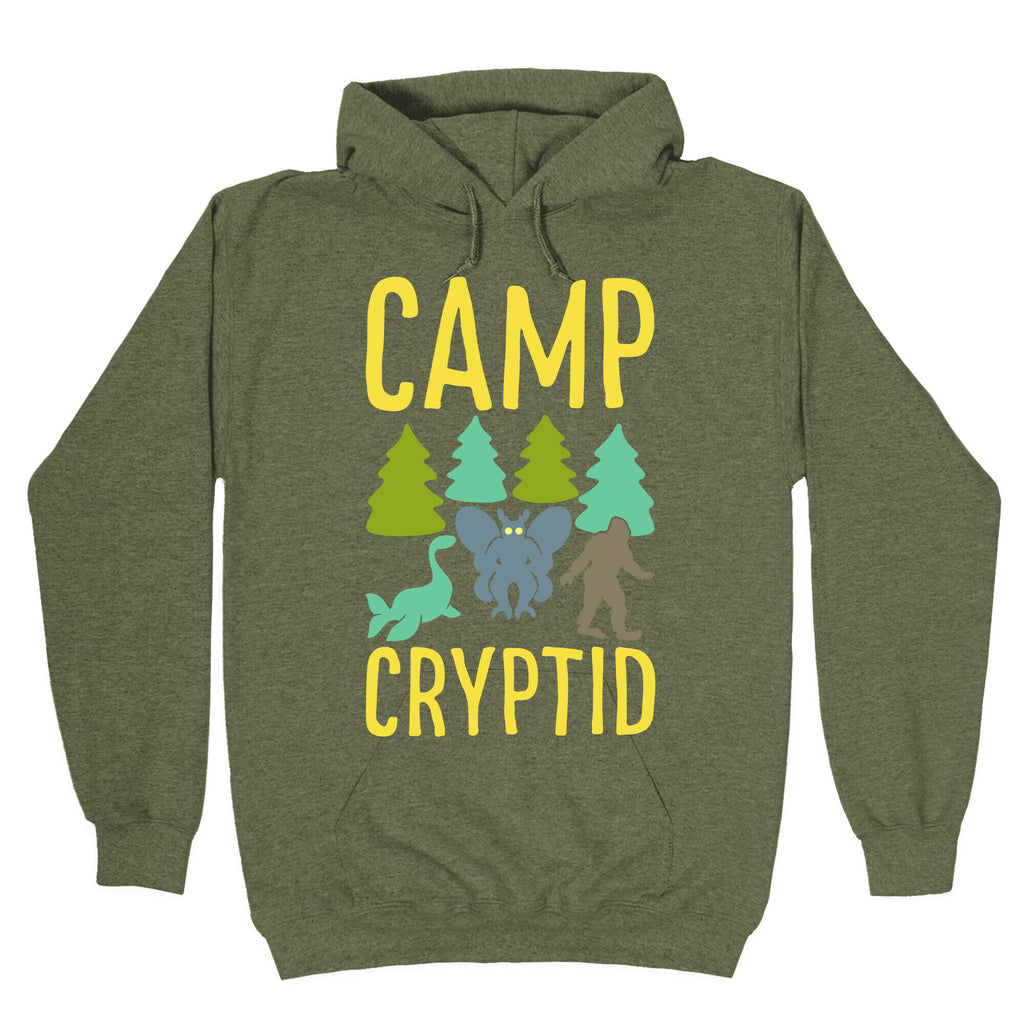 Camp Cryptid White Print Hoodie