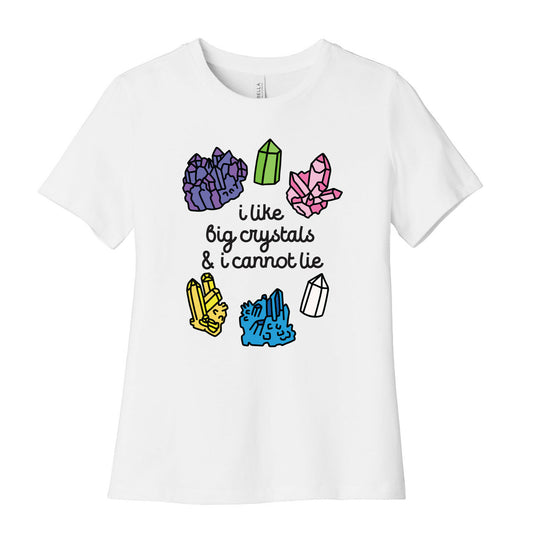 I Like Big Crystals Women's Cotton Tee