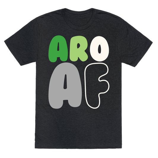 Aro Af White Print Unisex Triblend Tee