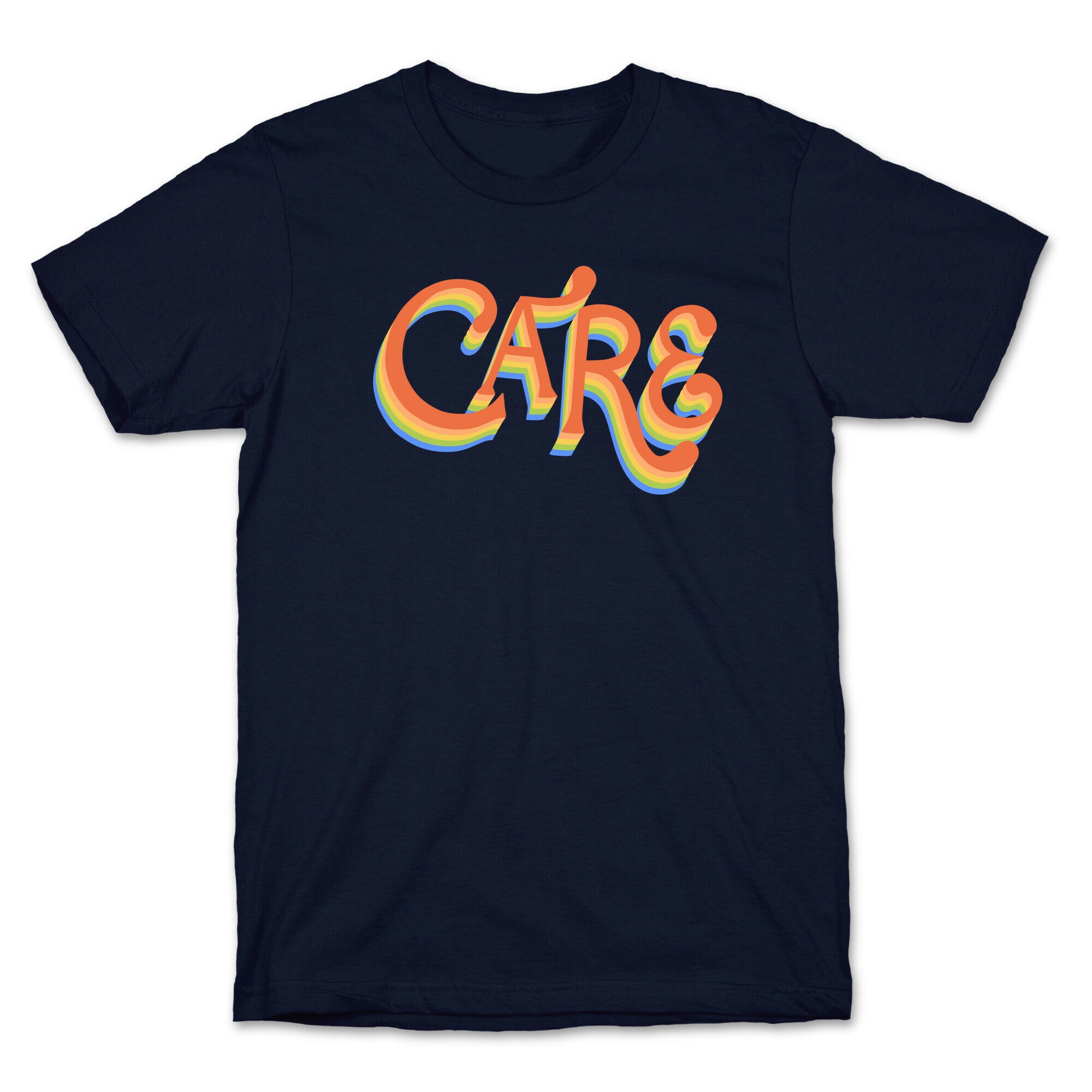 Care Retro Lettering T-Shirt
