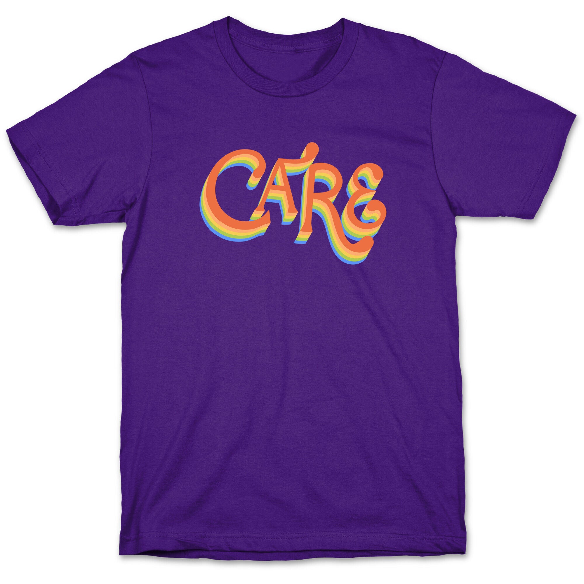 Care Retro Lettering T-Shirt