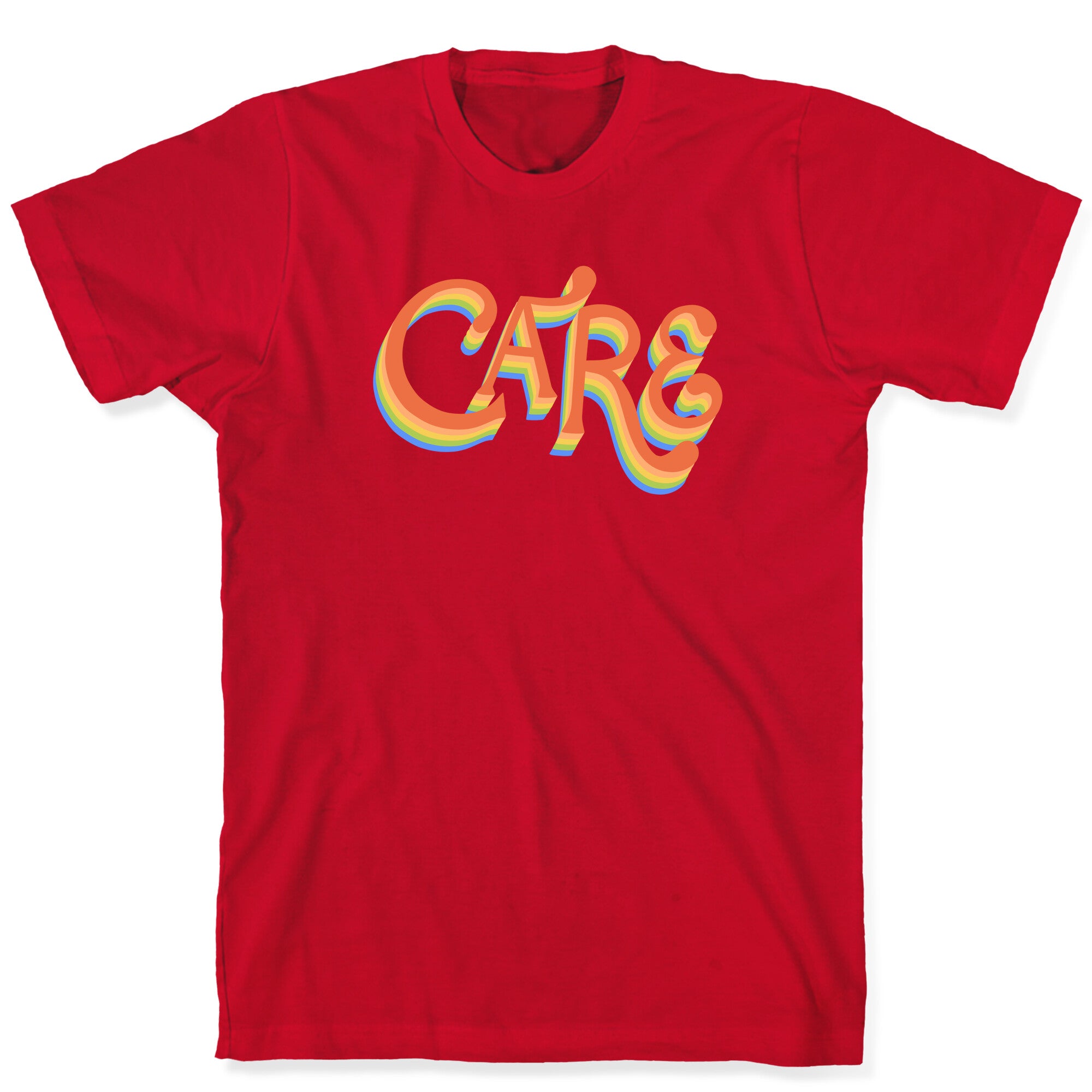 Care Retro Lettering T-Shirt