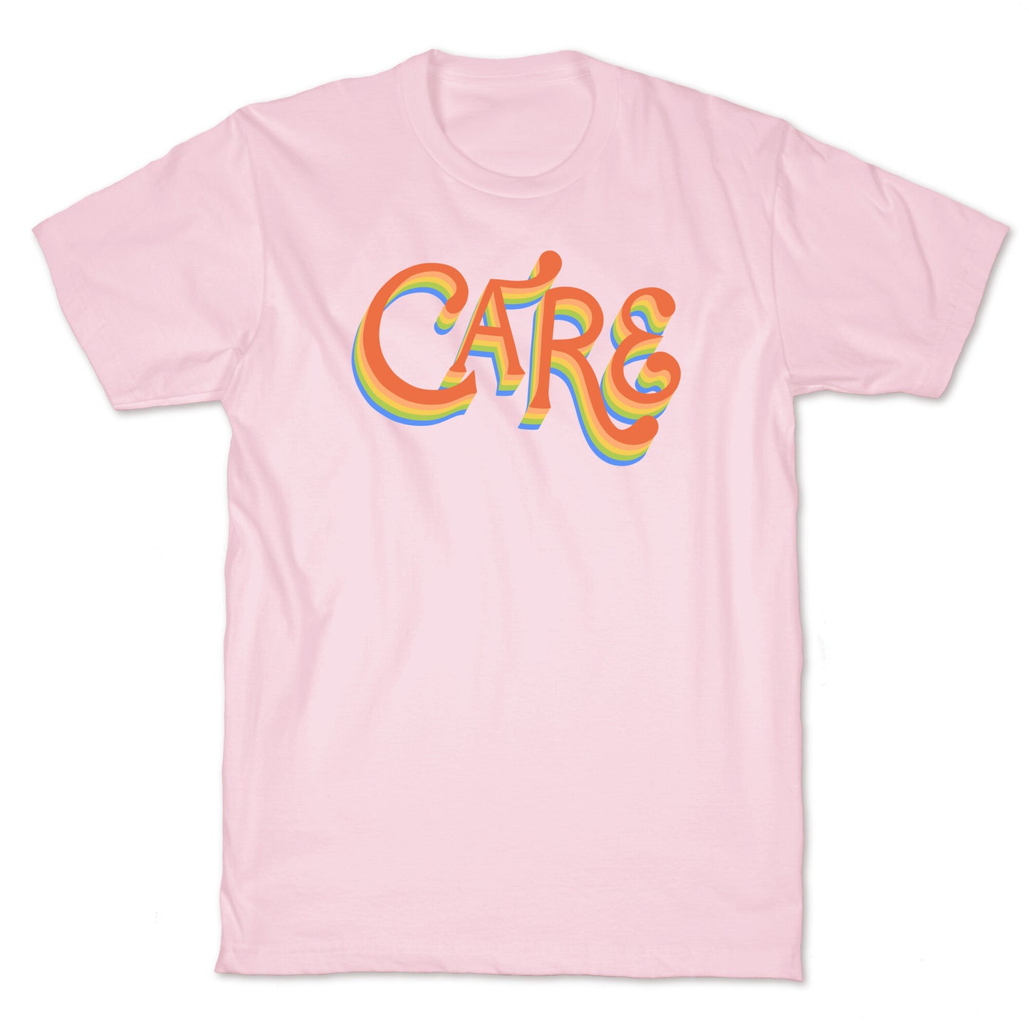 Care Retro Lettering T-Shirt