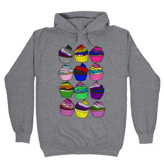 LGBTQ+ Cartoon Cupcakes Hoodie