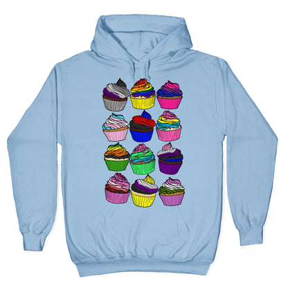 LGBTQ+ Cartoon Cupcakes Hoodie