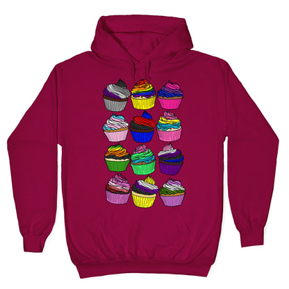 LGBTQ+ Cartoon Cupcakes Hoodie