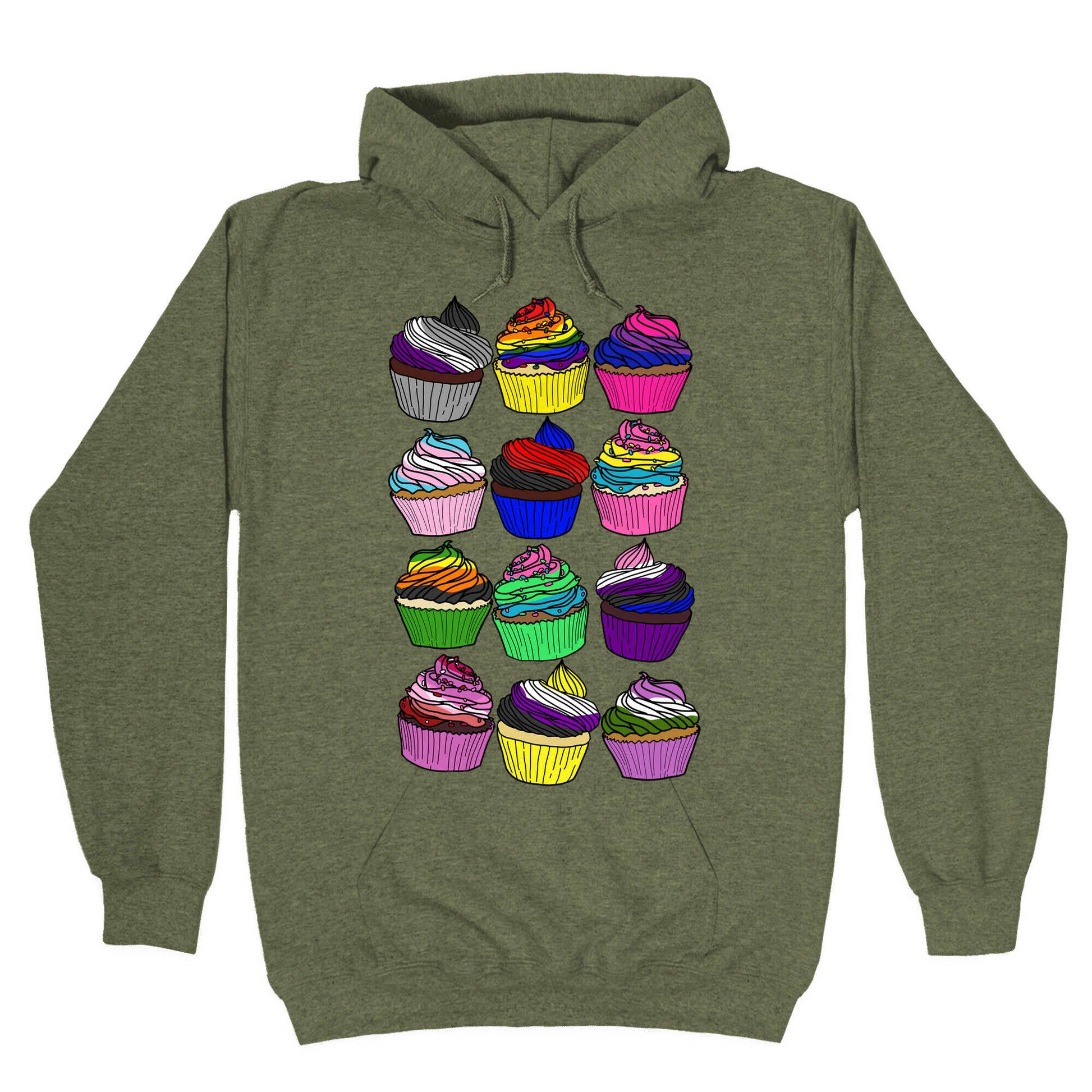 LGBTQ+ Cartoon Cupcakes Hoodie