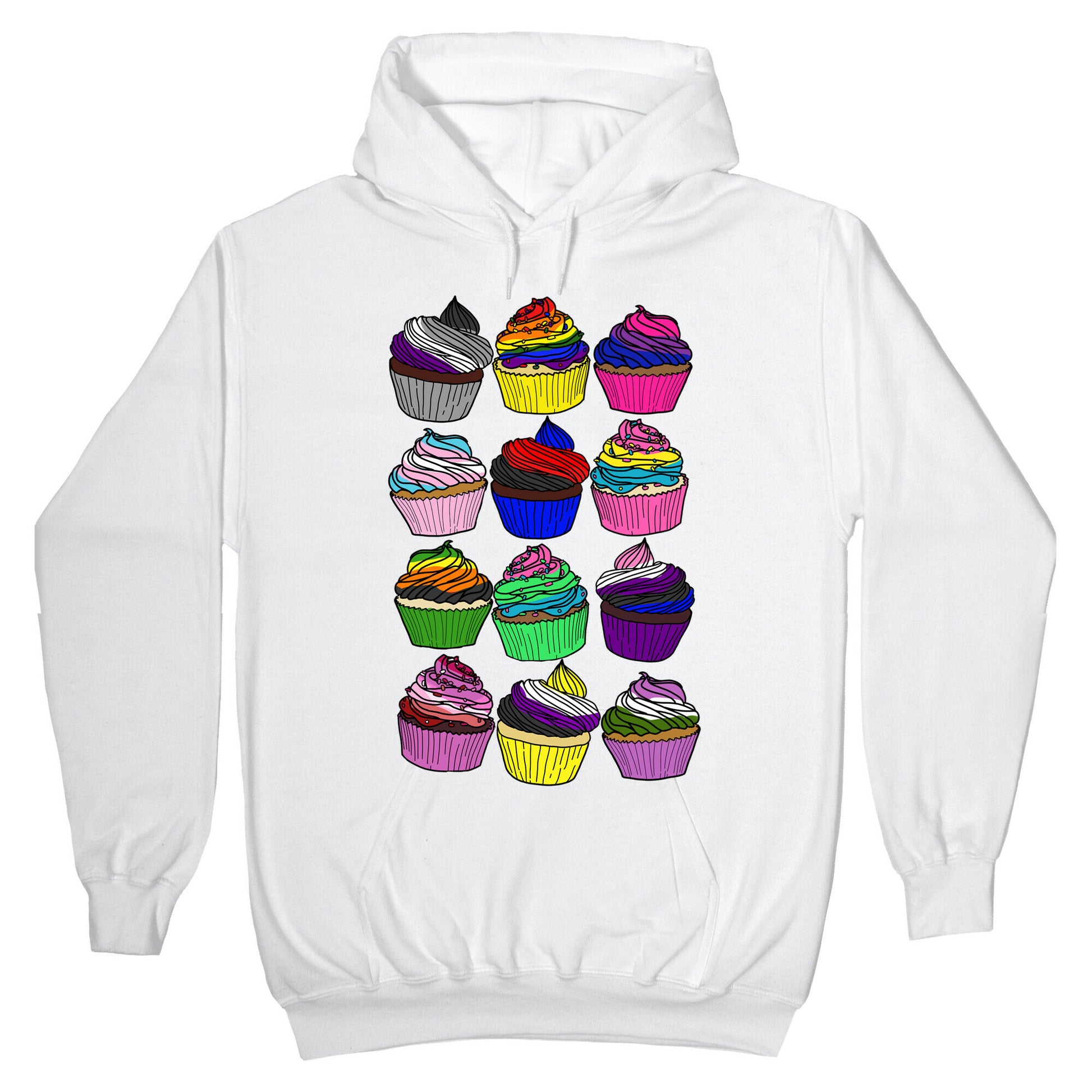 LGBTQ+ Cartoon Cupcakes Hoodie
