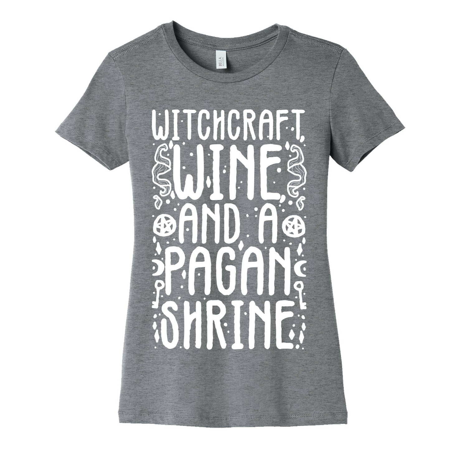 Witchcraft, Wine, and a Pagan Shrine Women's Cotton Tee