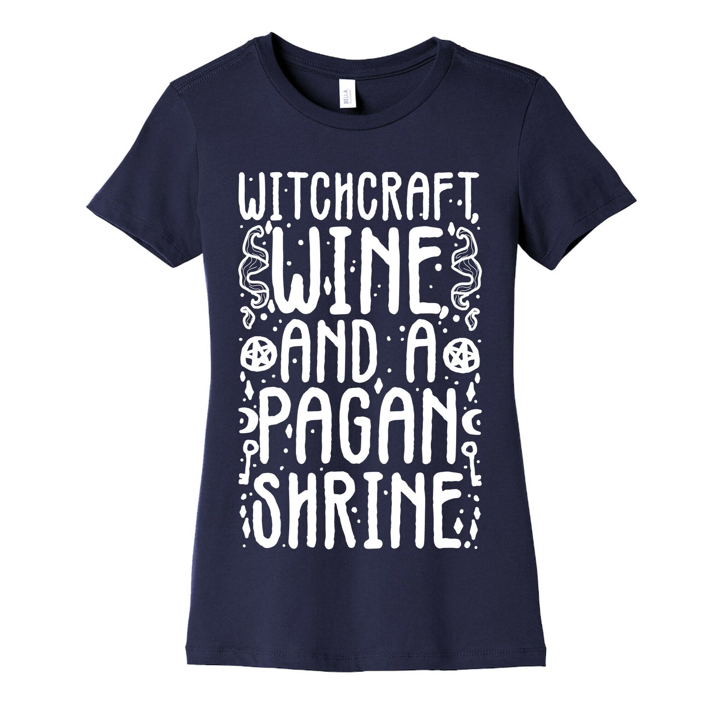 Witchcraft, Wine, and a Pagan Shrine Women's Cotton Tee