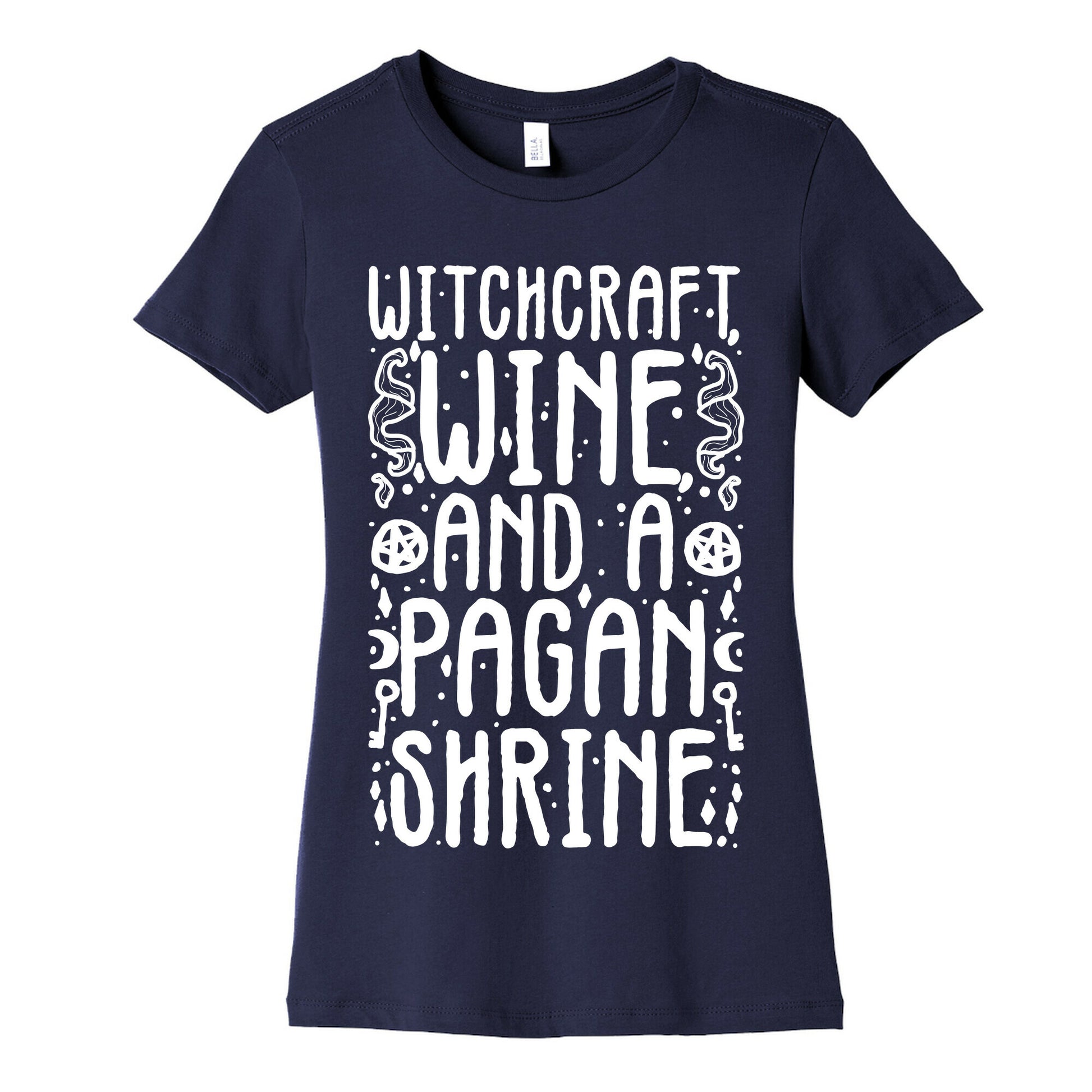 Witchcraft, Wine, and a Pagan Shrine Women's Cotton Tee