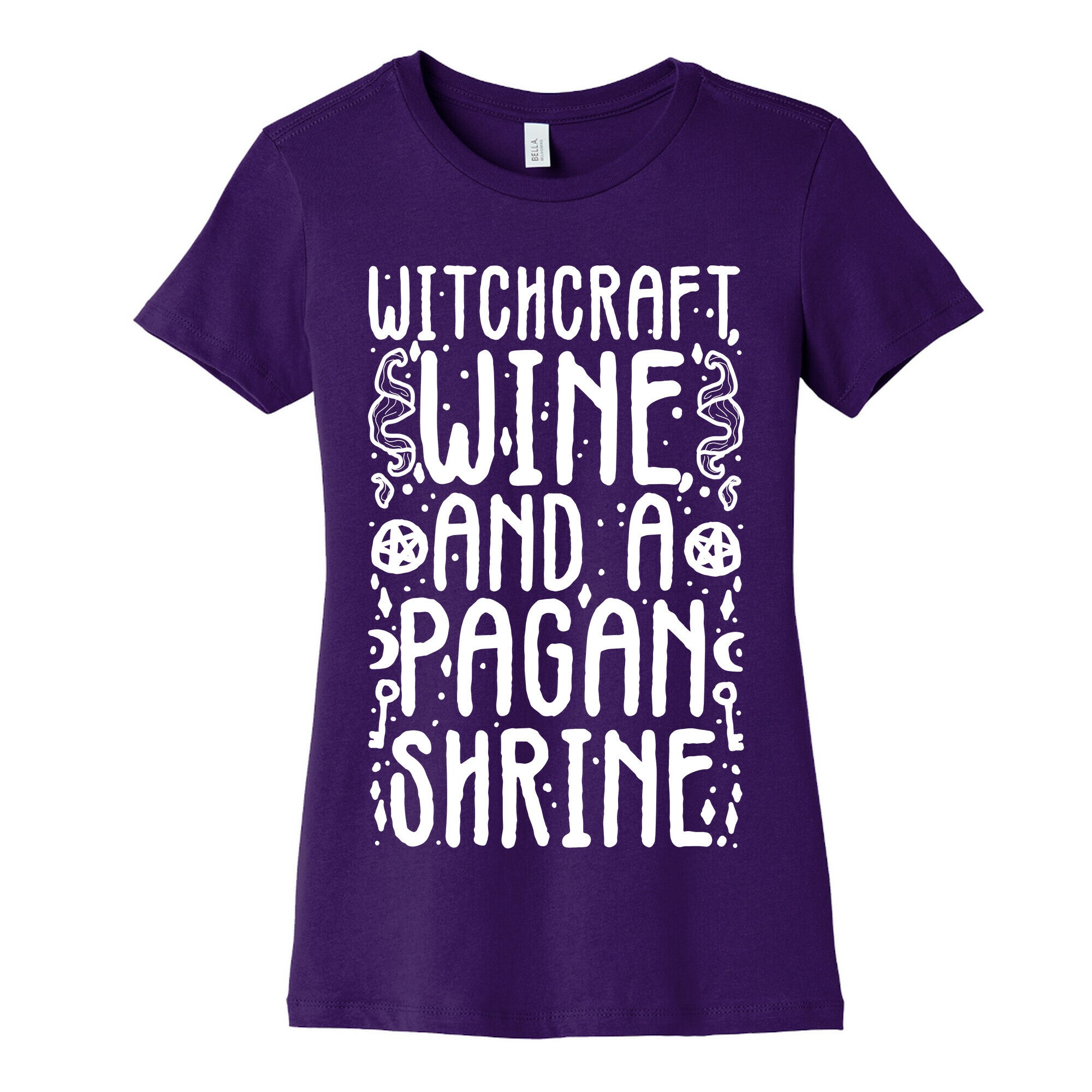 Witchcraft, Wine, and a Pagan Shrine Women's Cotton Tee
