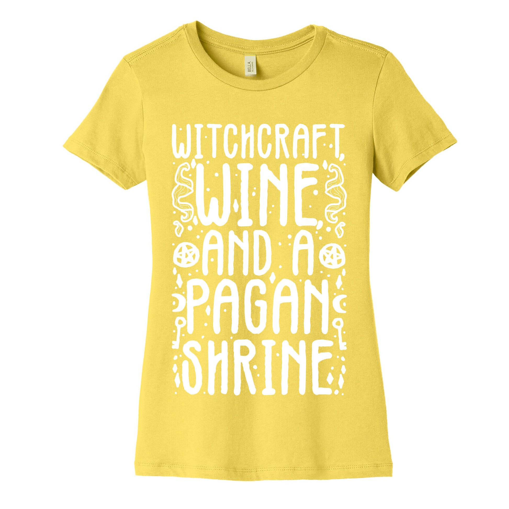 Witchcraft, Wine, and a Pagan Shrine Women's Cotton Tee