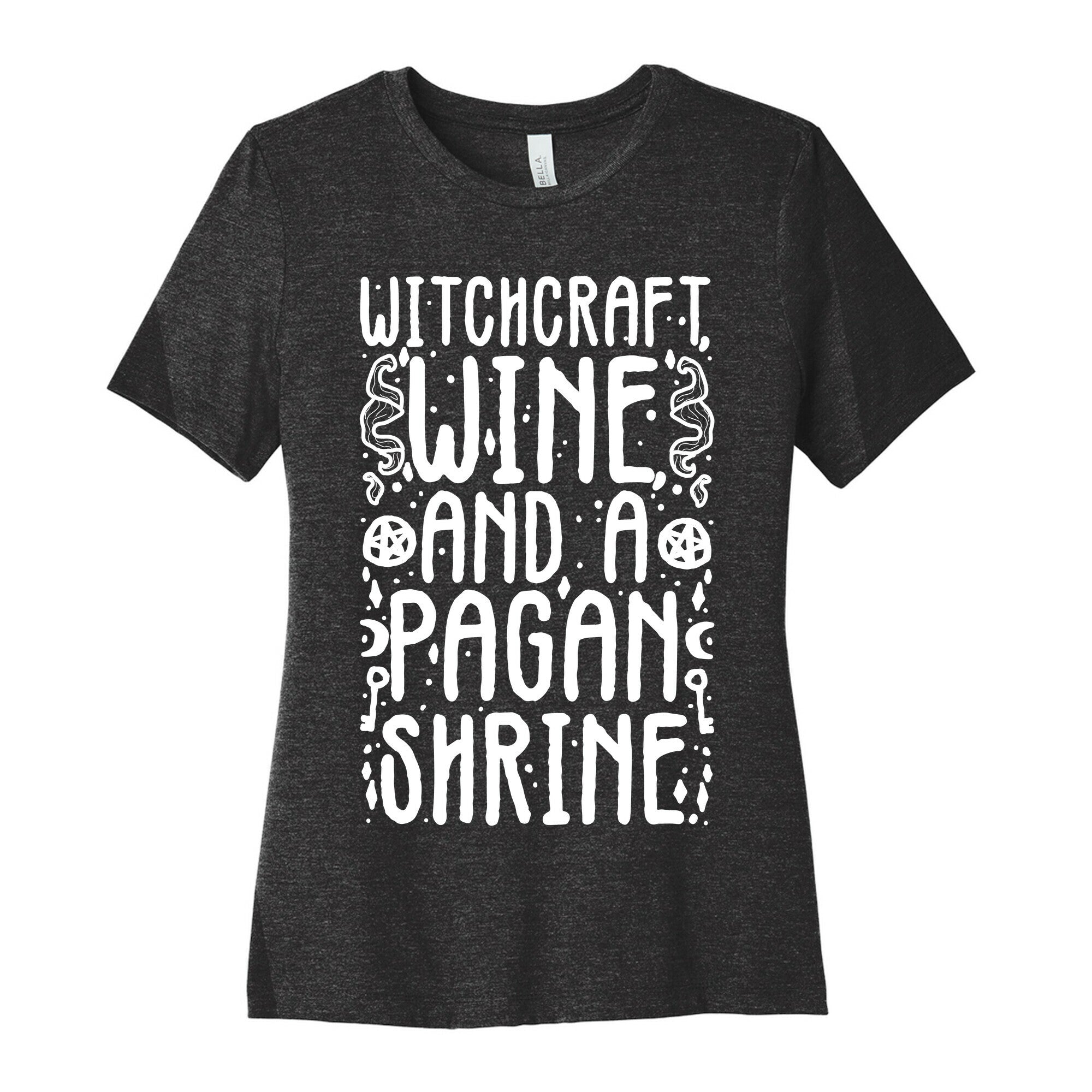 Witchcraft, Wine, and a Pagan Shrine Women's Cotton Tee