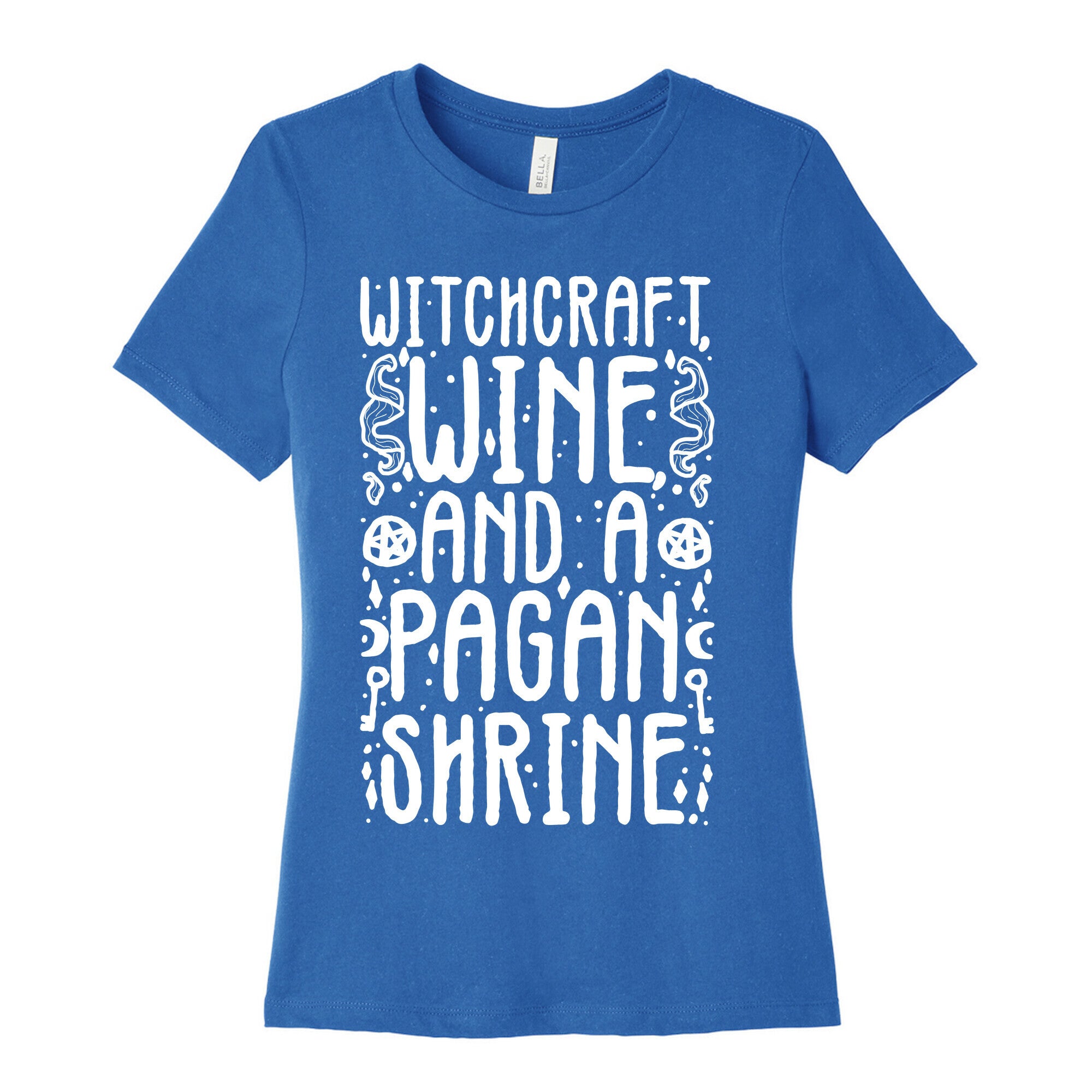 Witchcraft, Wine, and a Pagan Shrine Women's Cotton Tee