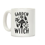 Garden Witch BLACK AND WHITE Coffee Mug