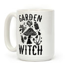 Garden Witch BLACK AND WHITE Coffee Mug