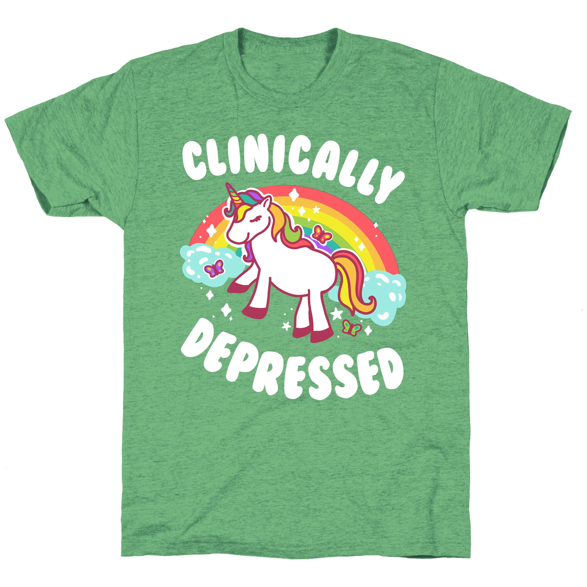 Clinically Depressed Unicorn Unisex Triblend Tee
