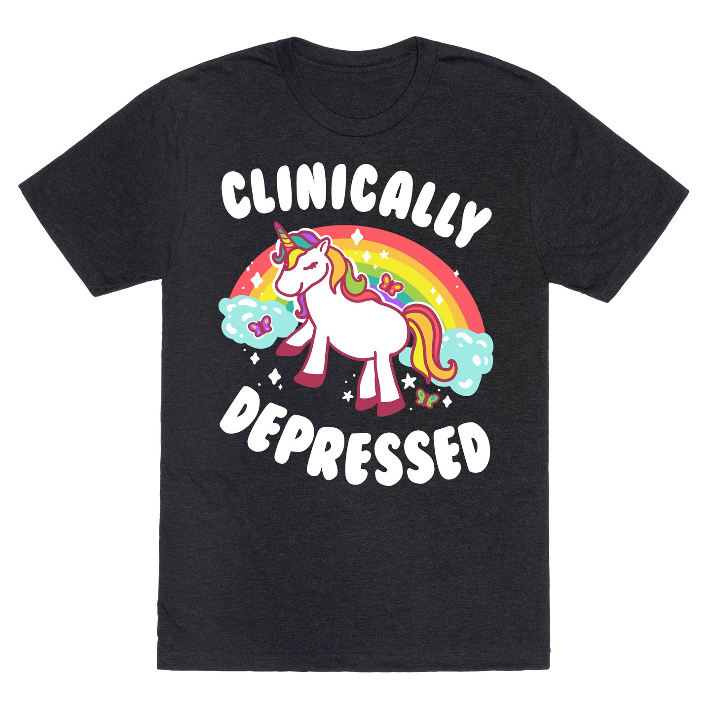 Clinically Depressed Unicorn Unisex Triblend Tee