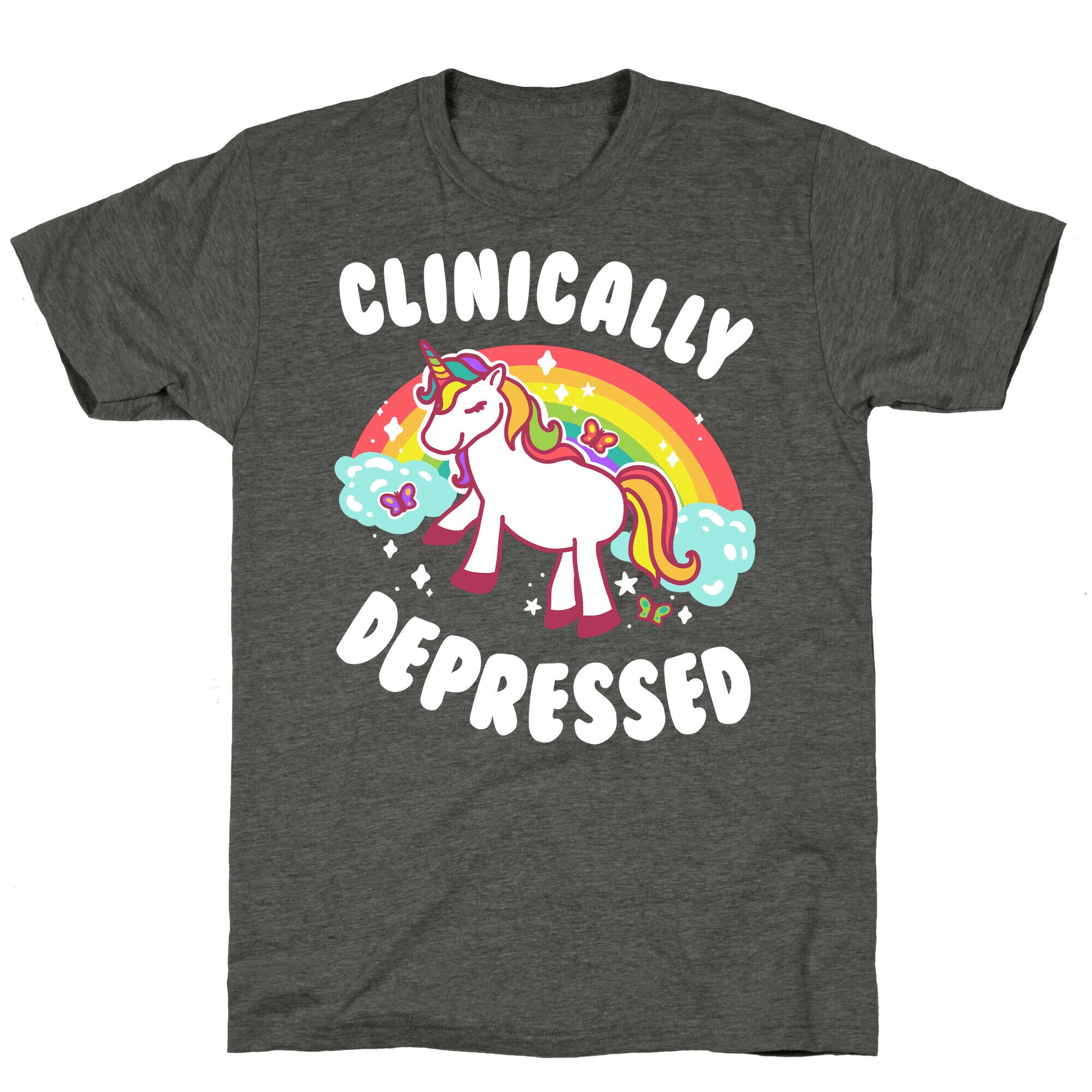 Clinically Depressed Unicorn Unisex Triblend Tee