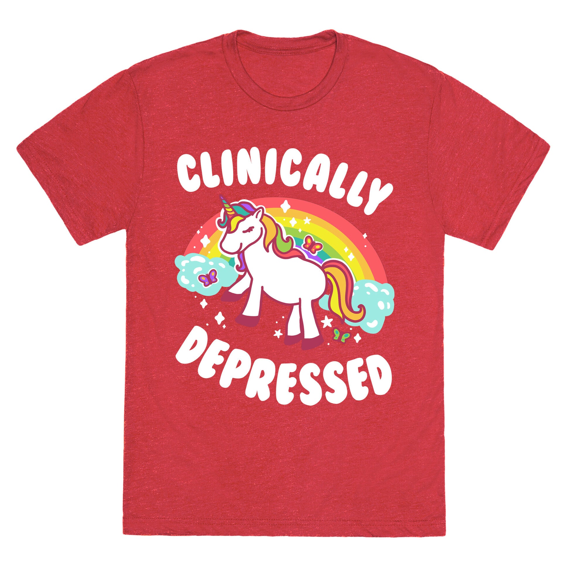 Clinically Depressed Unicorn Unisex Triblend Tee