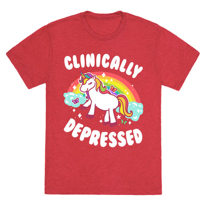 Clinically Depressed Unicorn Unisex Triblend Tee