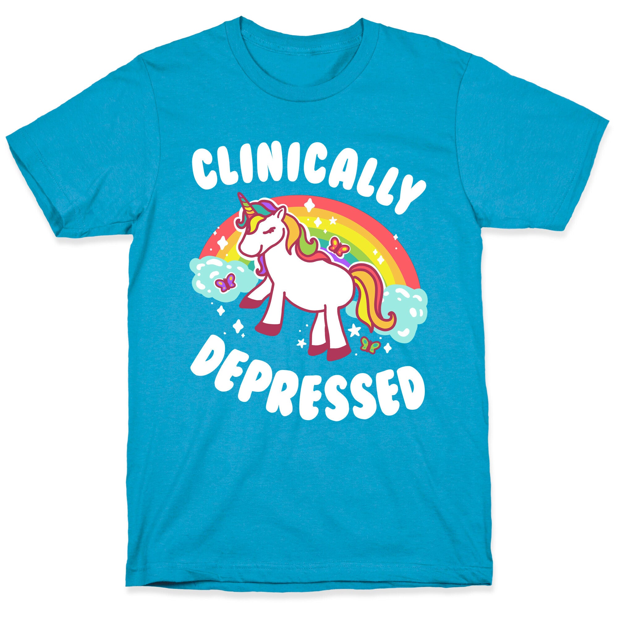 Clinically Depressed Unicorn Unisex Triblend Tee