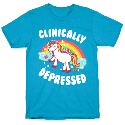 Clinically Depressed Unicorn Unisex Triblend Tee