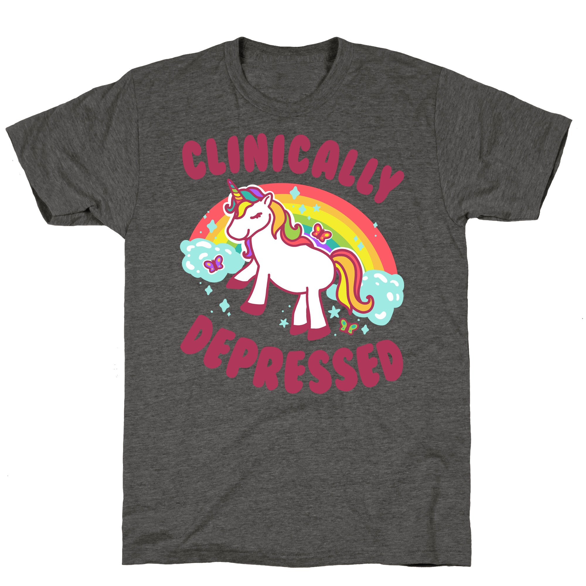 Clinically Depressed Unicorn Unisex Triblend Tee