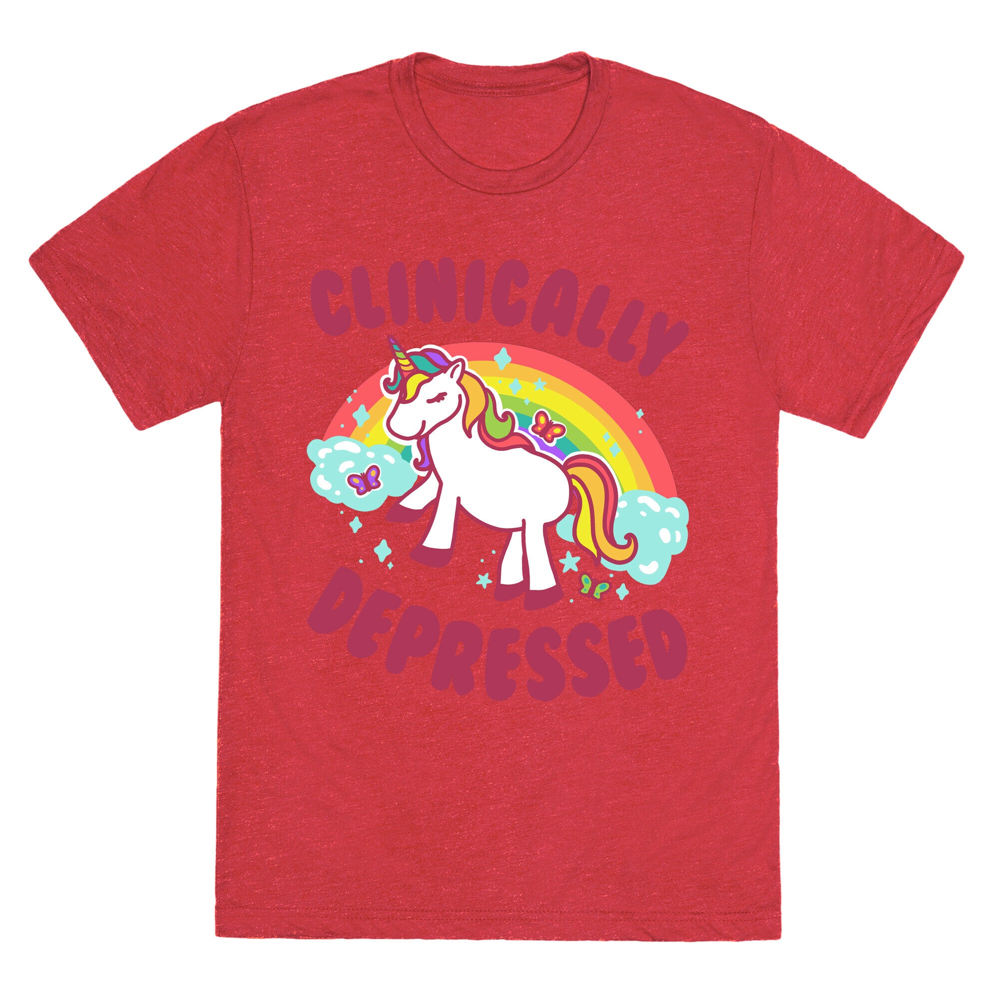 Clinically Depressed Unicorn Unisex Triblend Tee