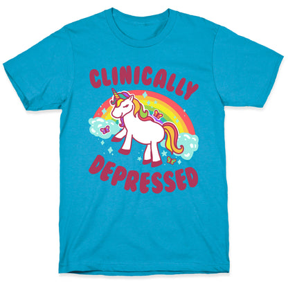 Clinically Depressed Unicorn Unisex Triblend Tee