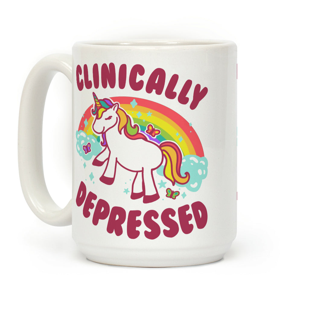 Clinically Depressed Unicorn Coffee Mug