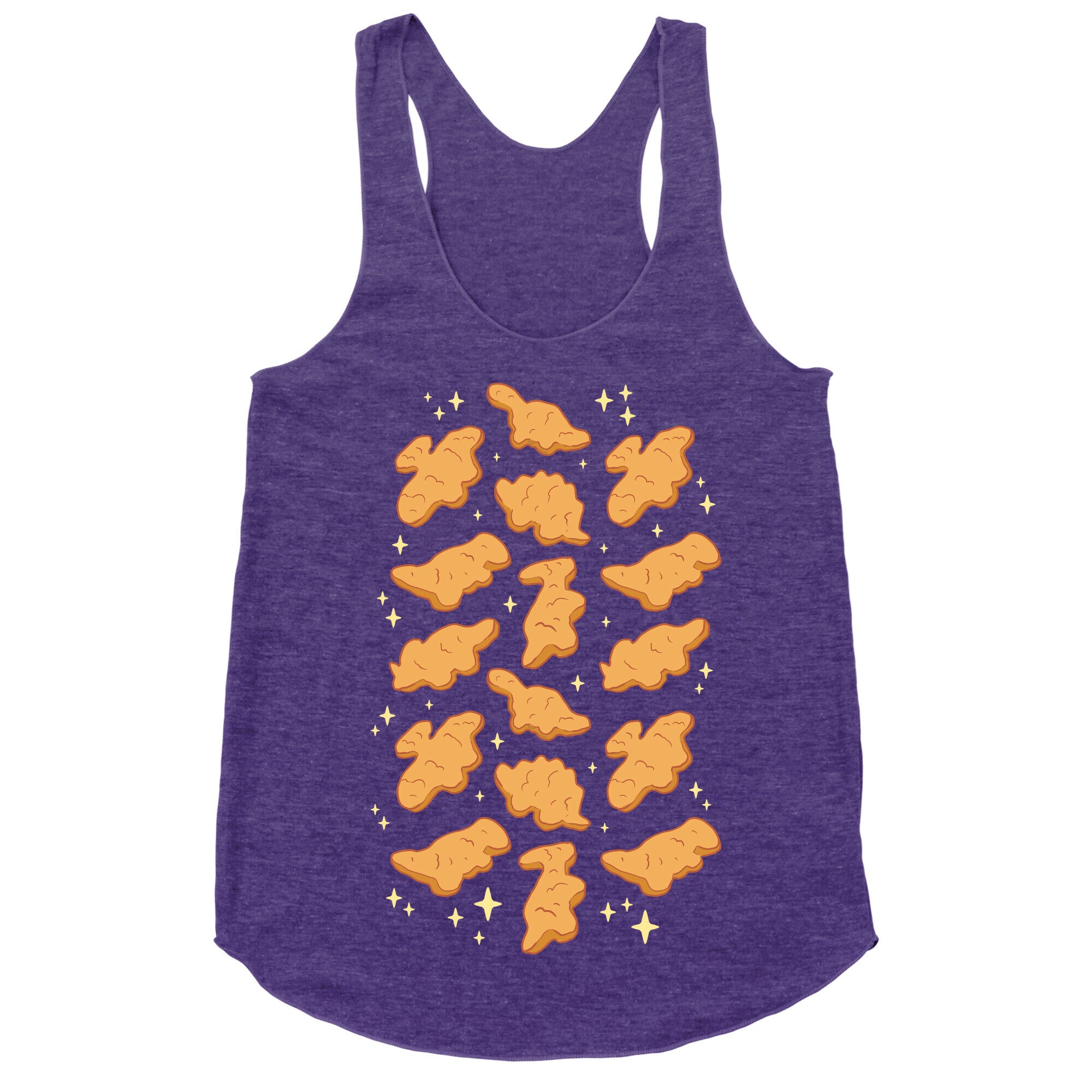 Dino Nuggies Pattern Racerback Tank