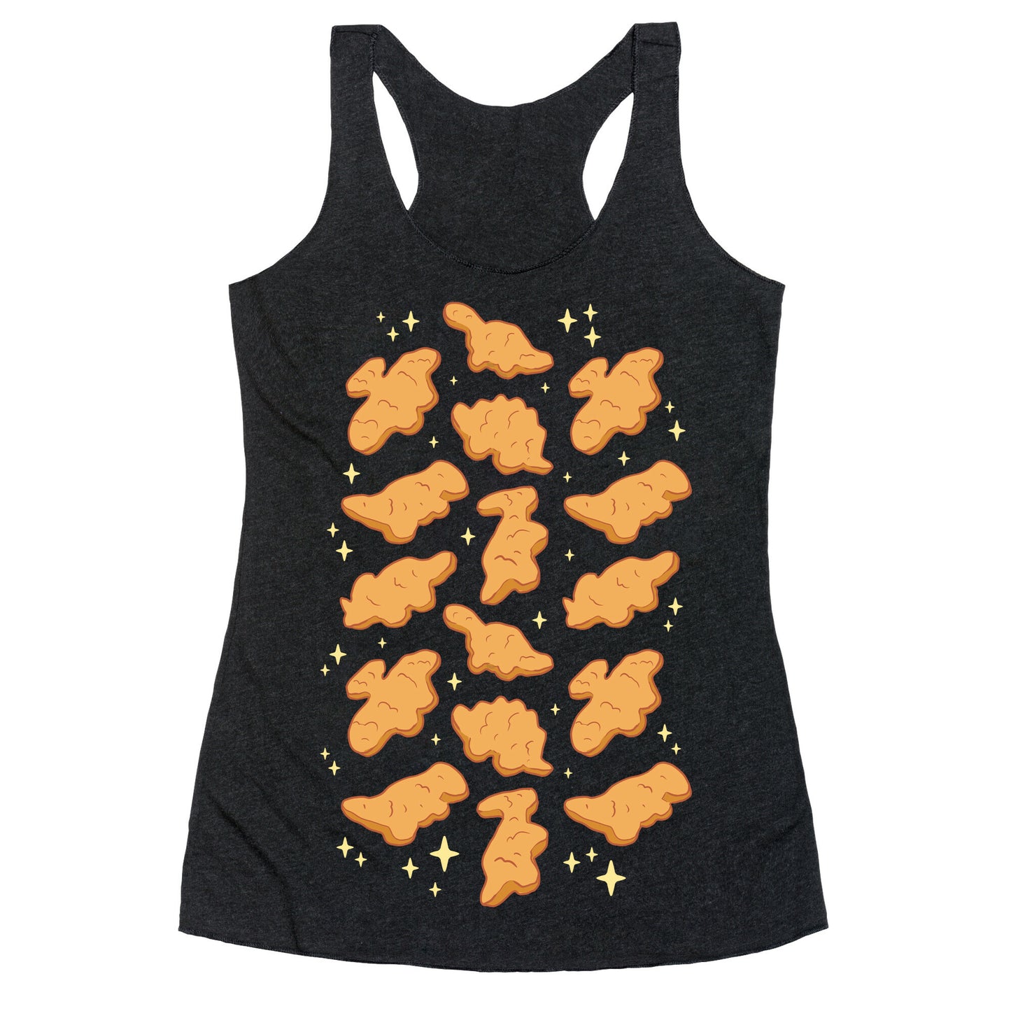 Dino Nuggies Pattern Racerback Tank