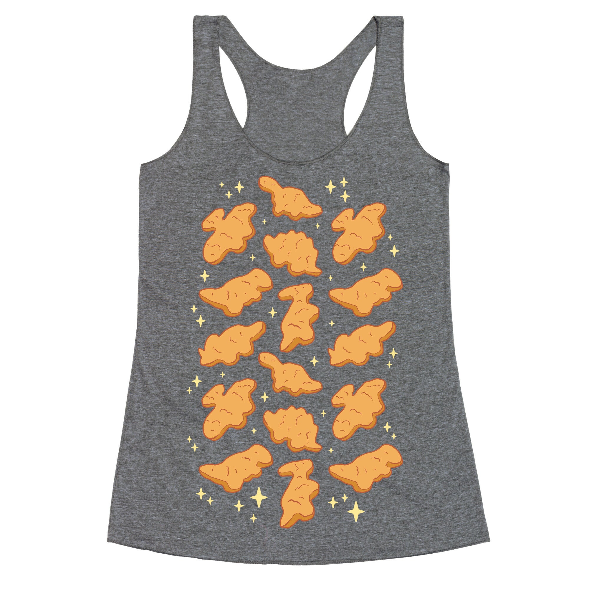 Dino Nuggies Pattern Racerback Tank