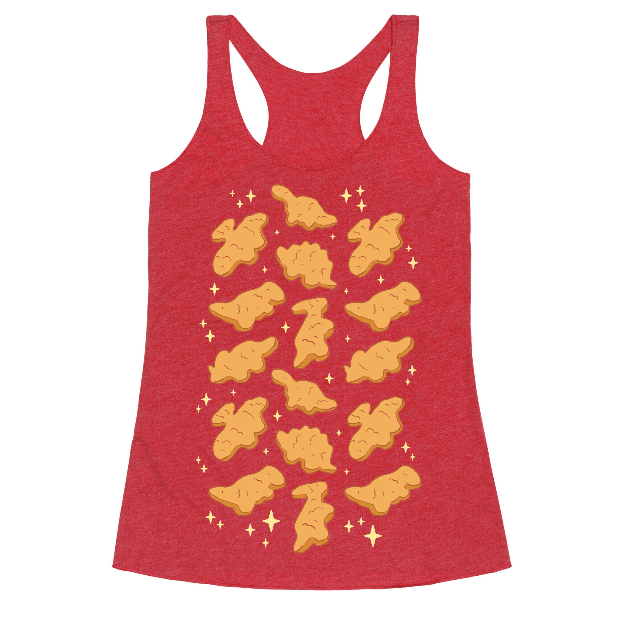 Dino Nuggies Pattern Racerback Tank