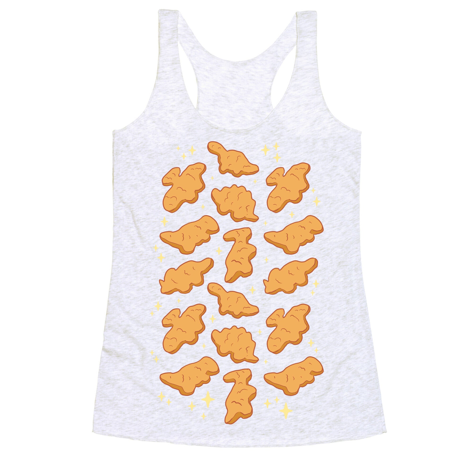 Dino Nuggies Pattern Racerback Tank