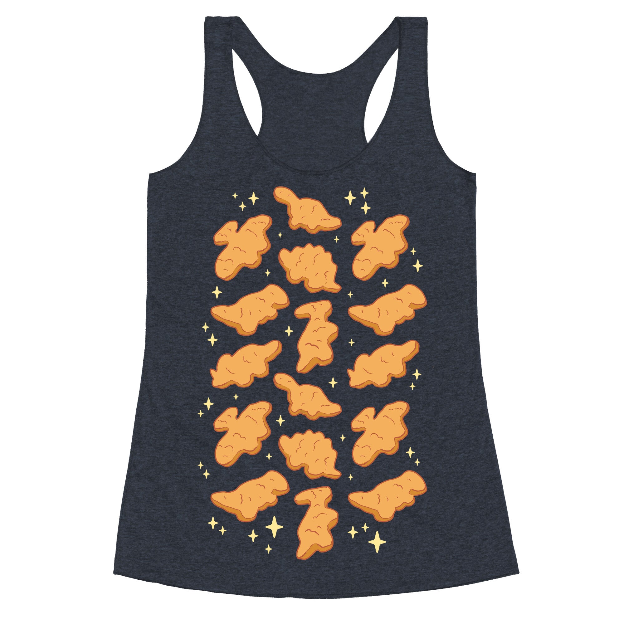 Dino Nuggies Pattern Racerback Tank