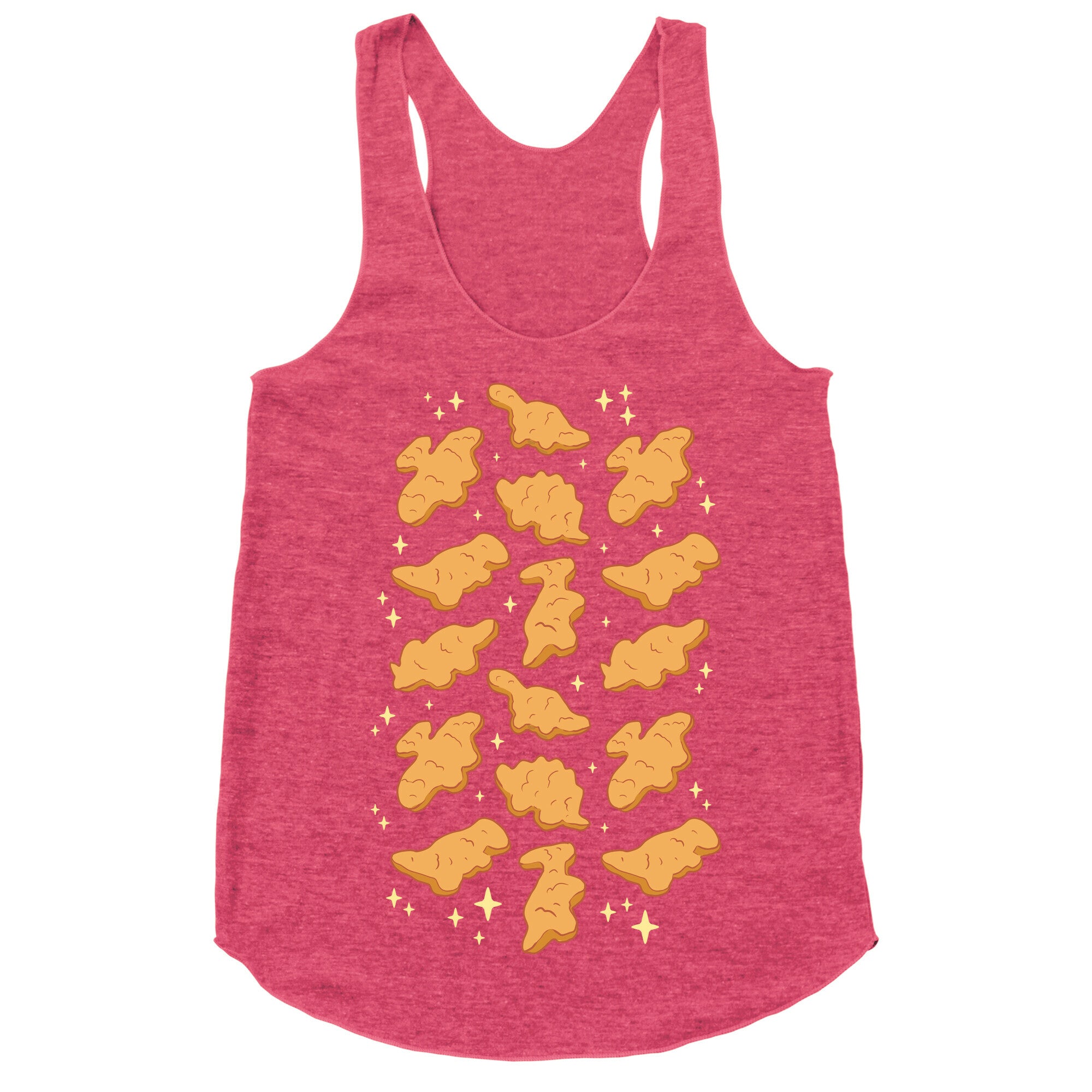 Dino Nuggies Pattern Racerback Tank