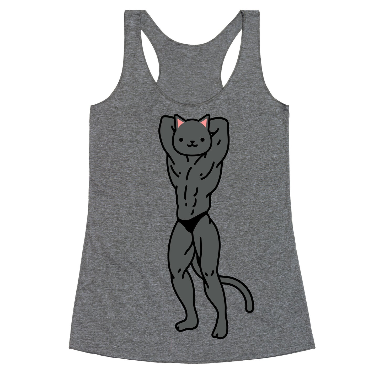 Buff Cat Black Racerback Tank