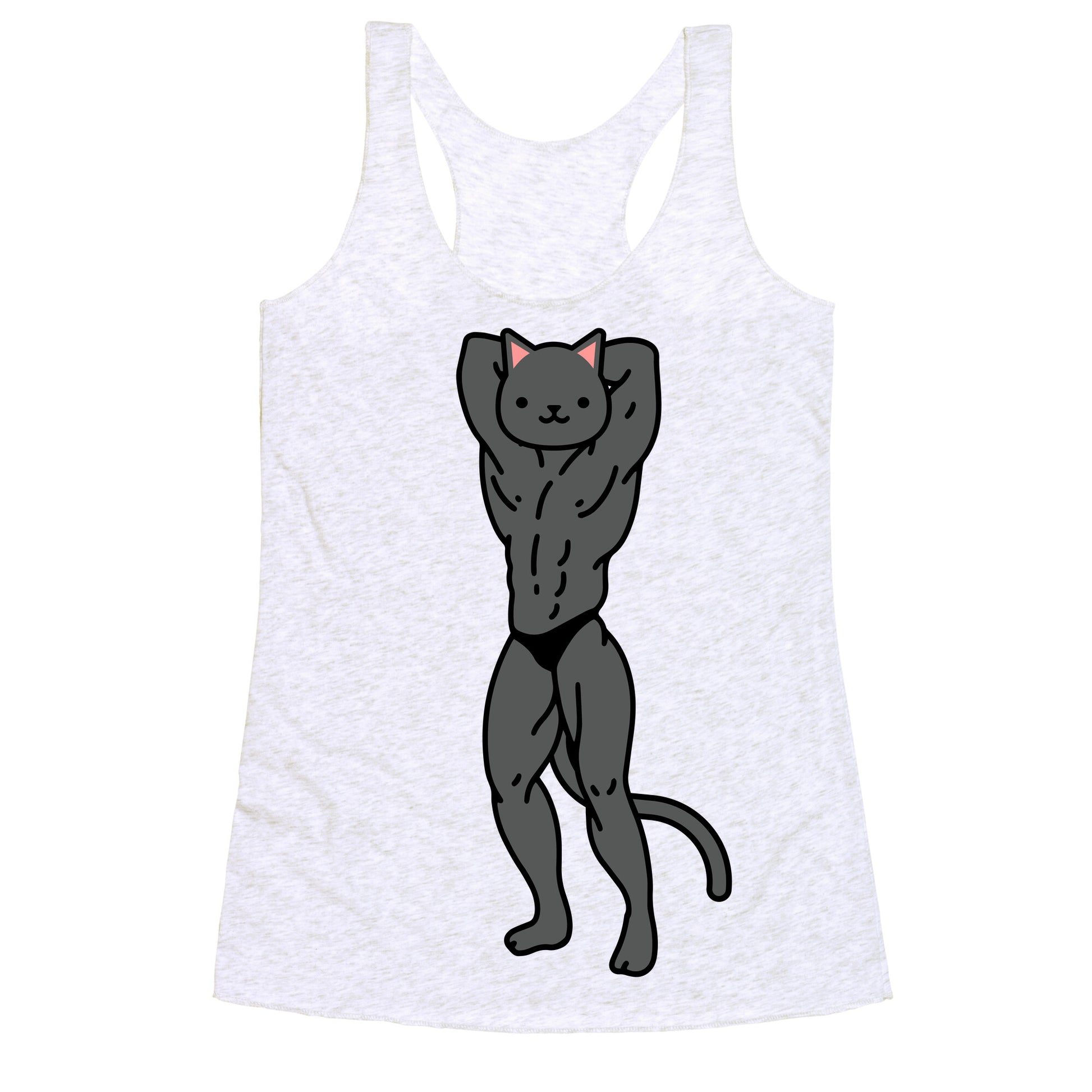 Buff Cat Black Racerback Tank