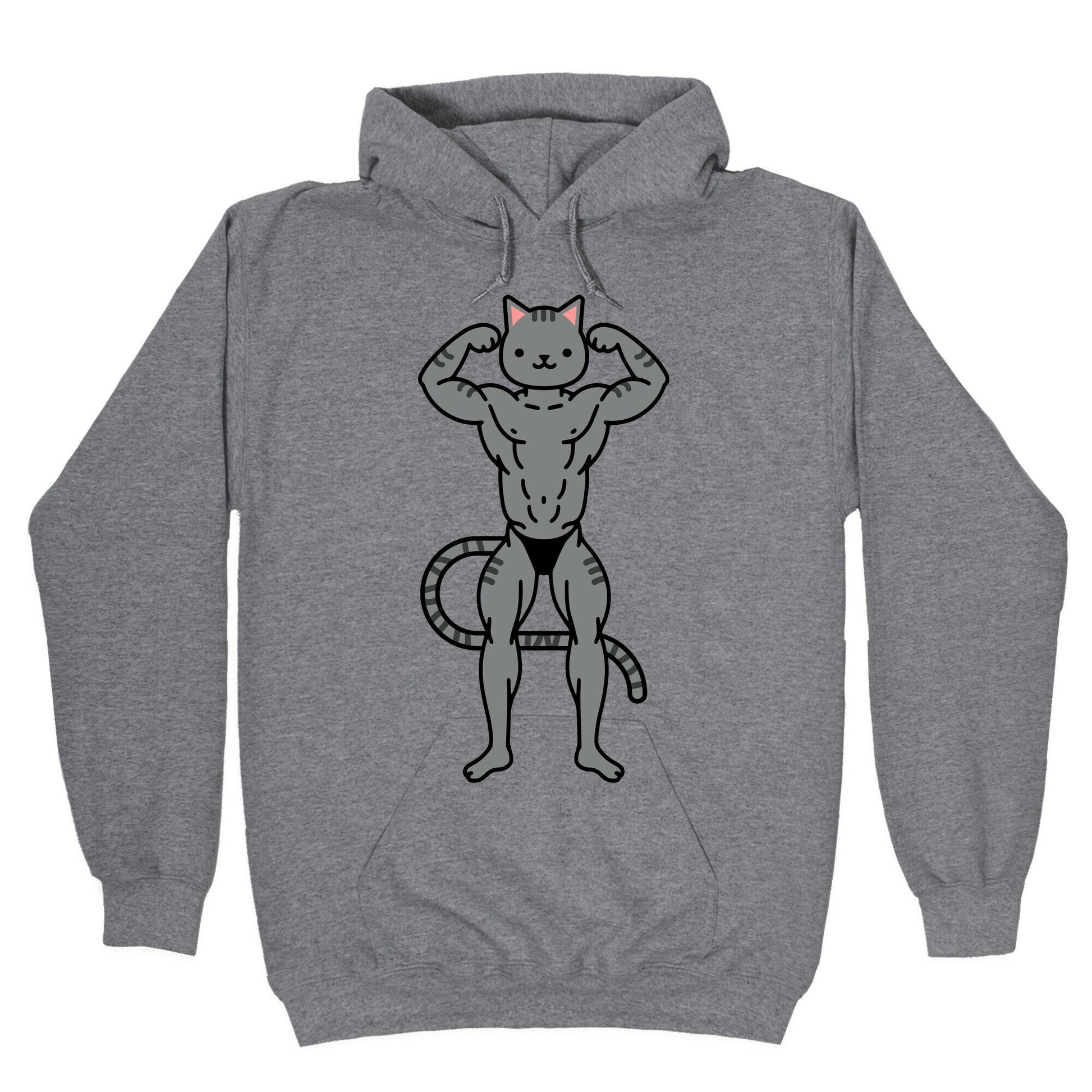 Buff Cat Grey Stripe Hoodie