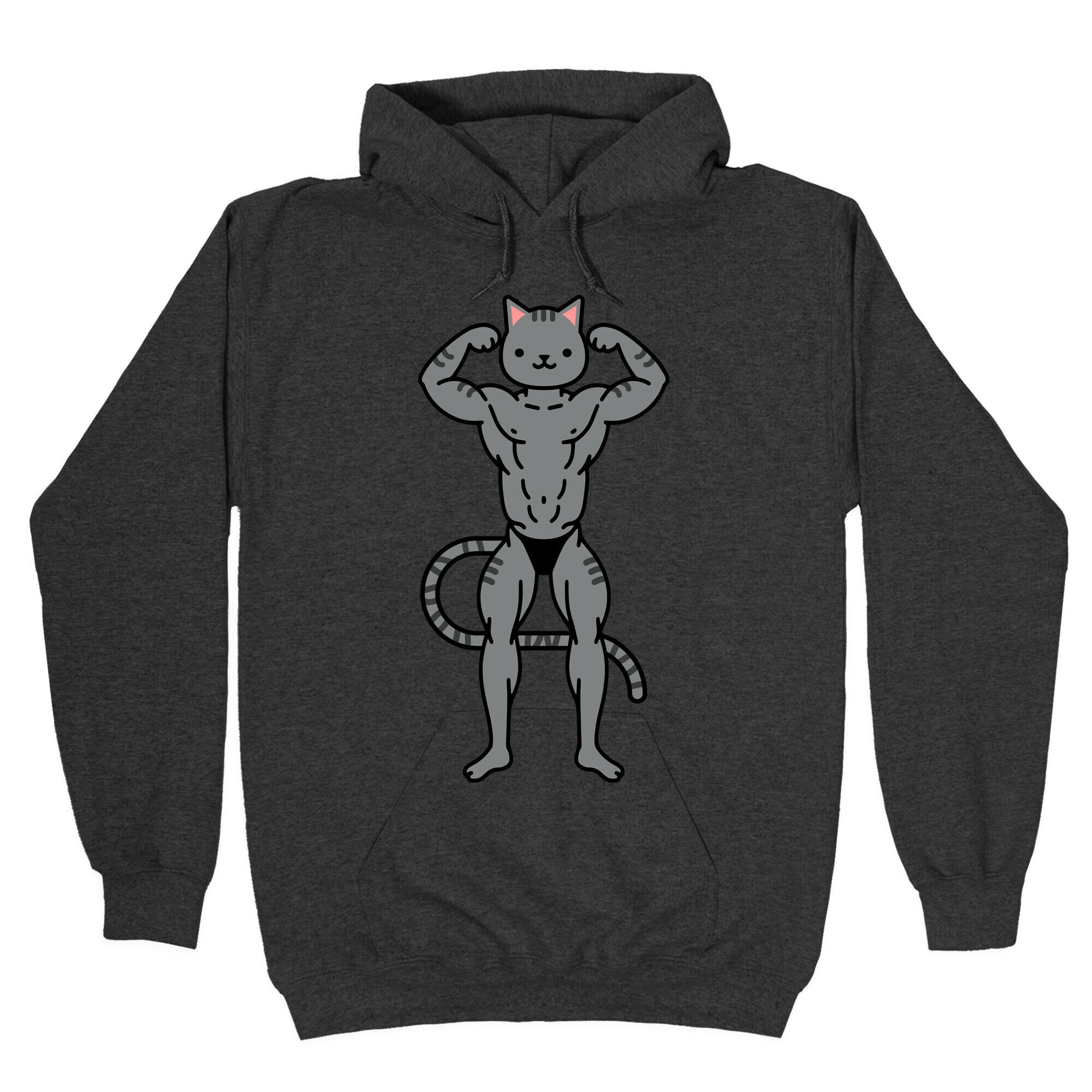 Buff Cat Grey Stripe Hoodie