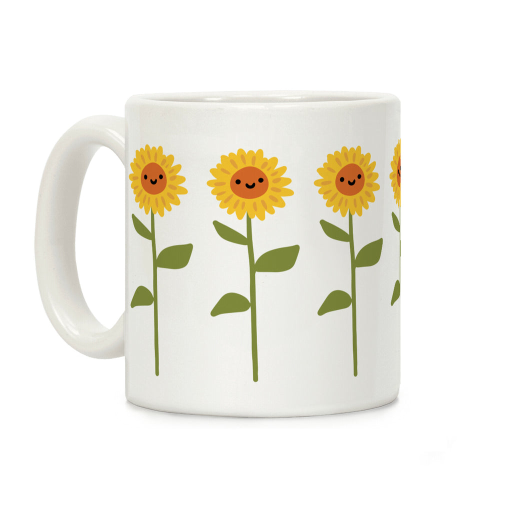 Happy Sunflower Pattern Coffee Mug