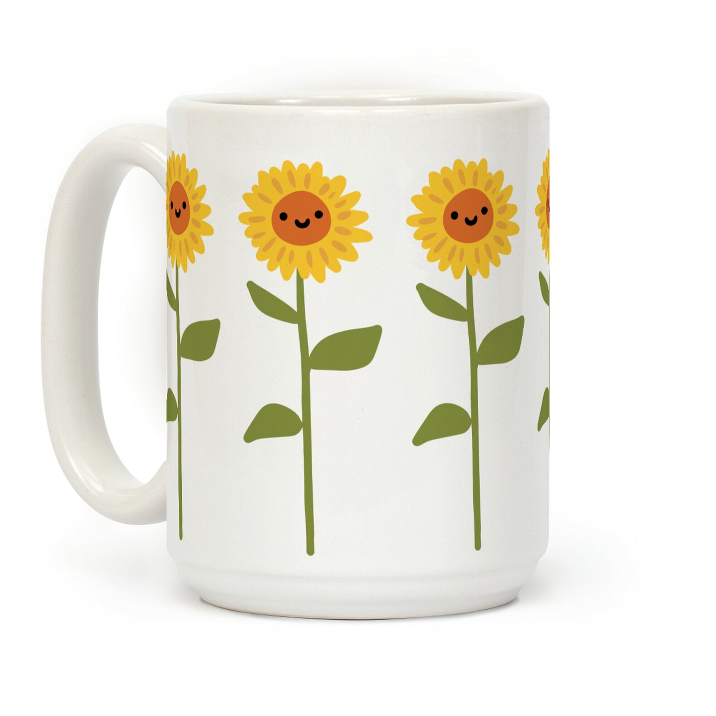 Happy Sunflower Pattern Coffee Mug