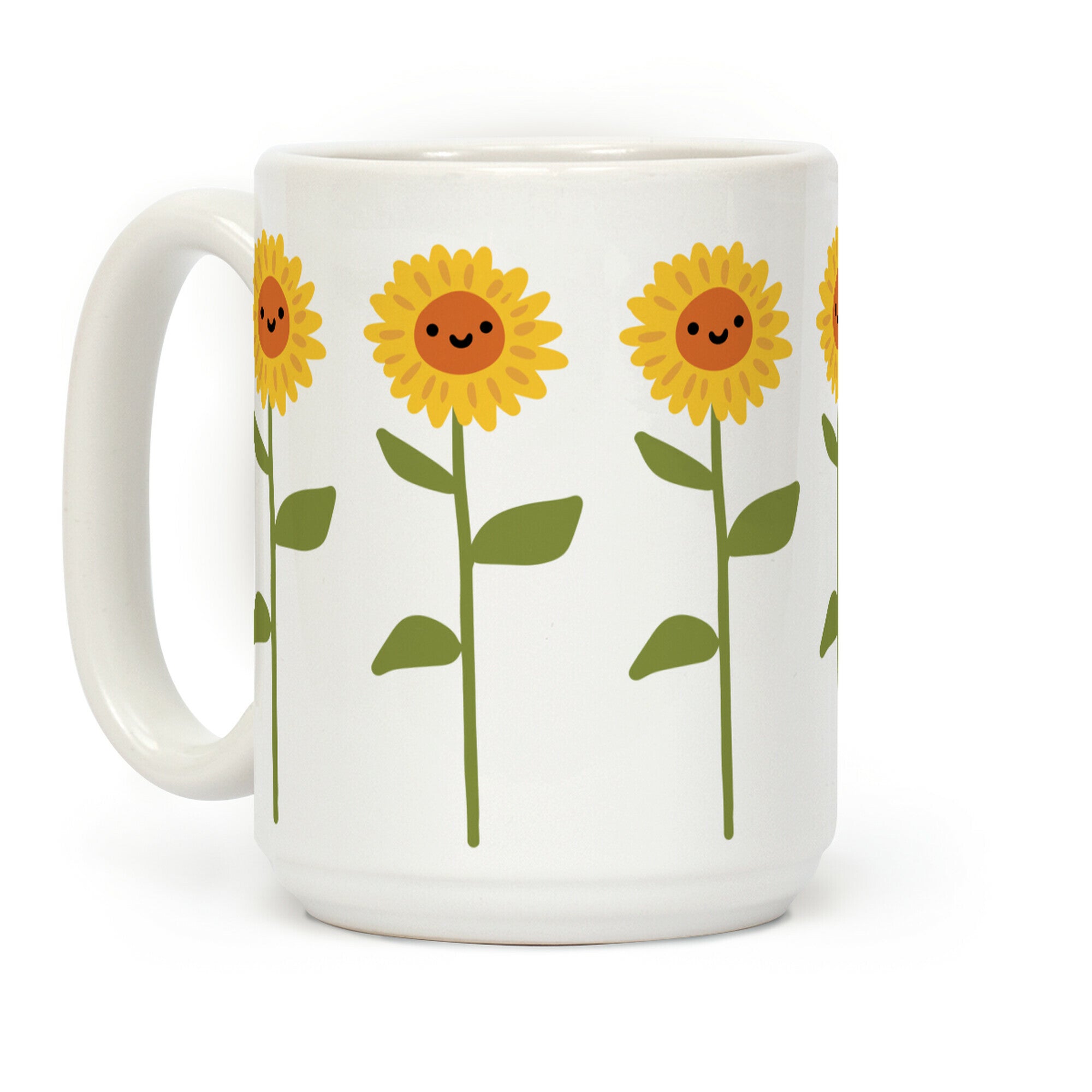 Happy Sunflower Pattern Coffee Mug