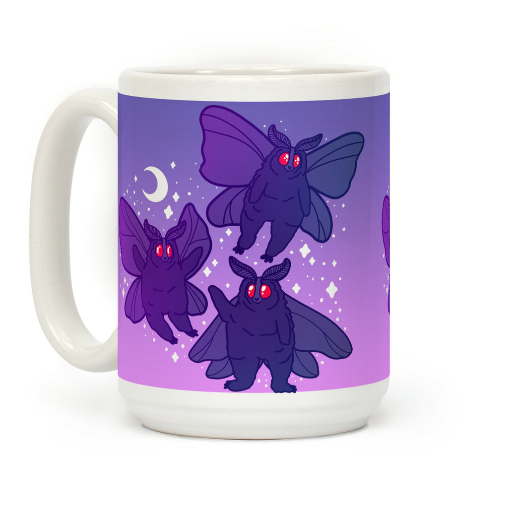 Chubby Mothman Nighttime Pattern Coffee Mug