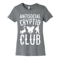 Antisocial Cryptid Club White Print Women's Cotton Tee