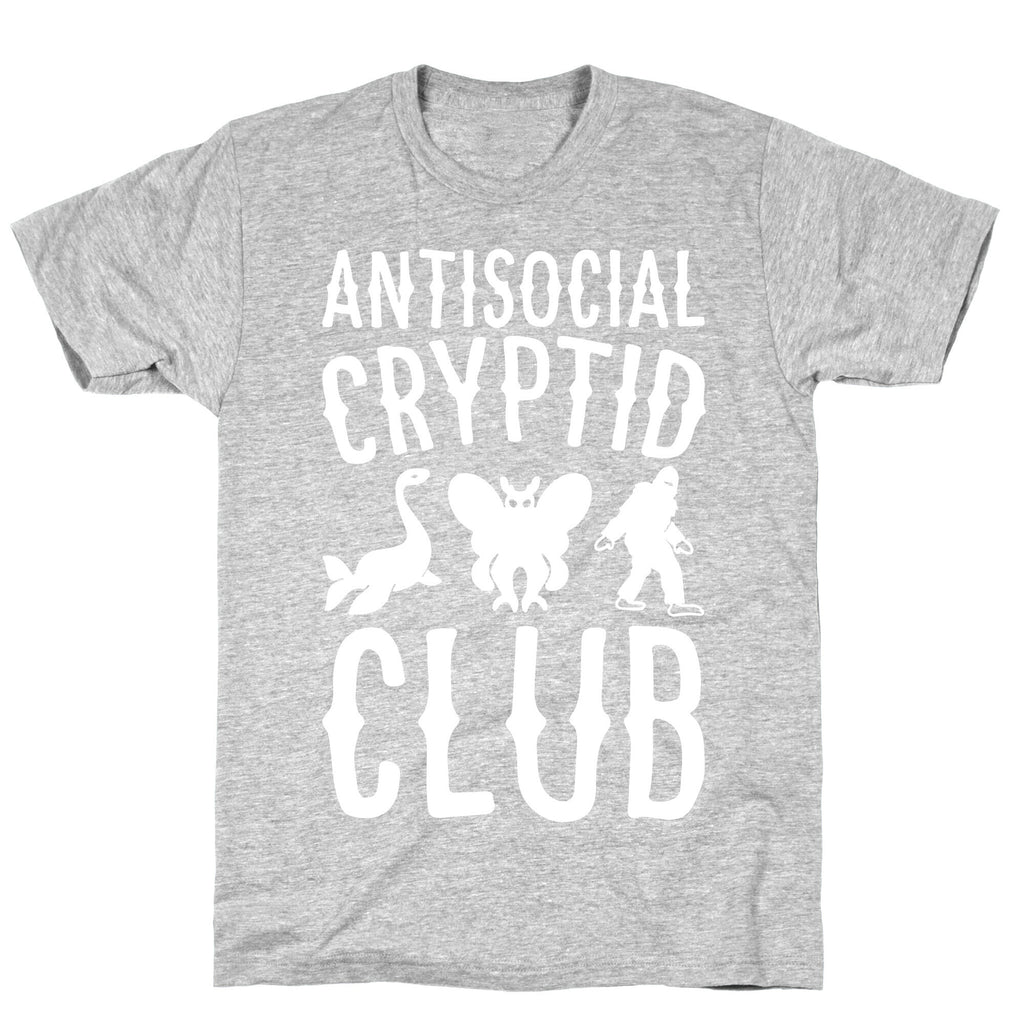 Antisocial Cryptid Club White Print T-Shirt