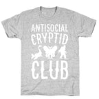 Antisocial Cryptid Club White Print T-Shirt